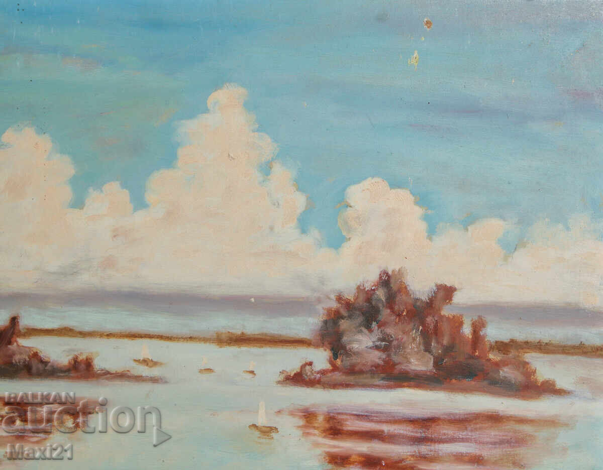 Seascape painting oil paints - 6