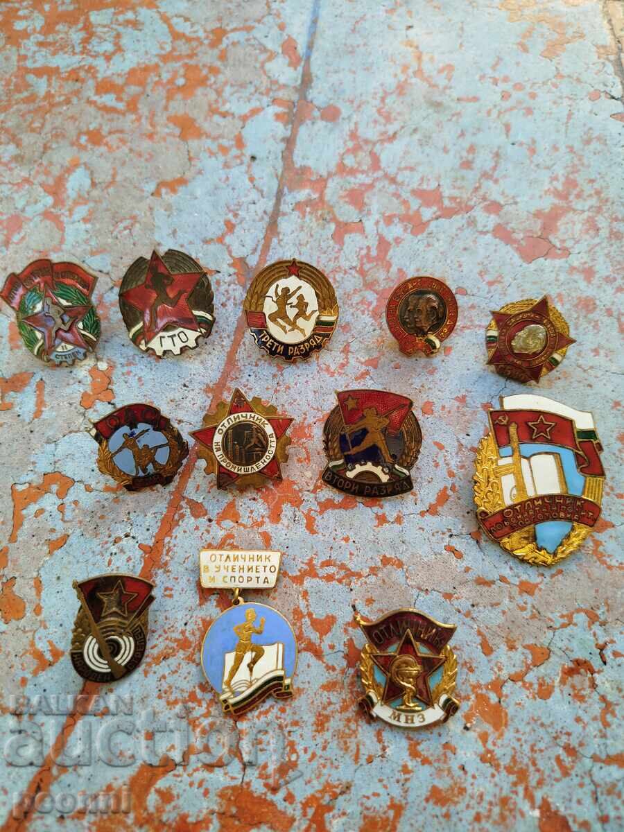 Лот емайлирани значки