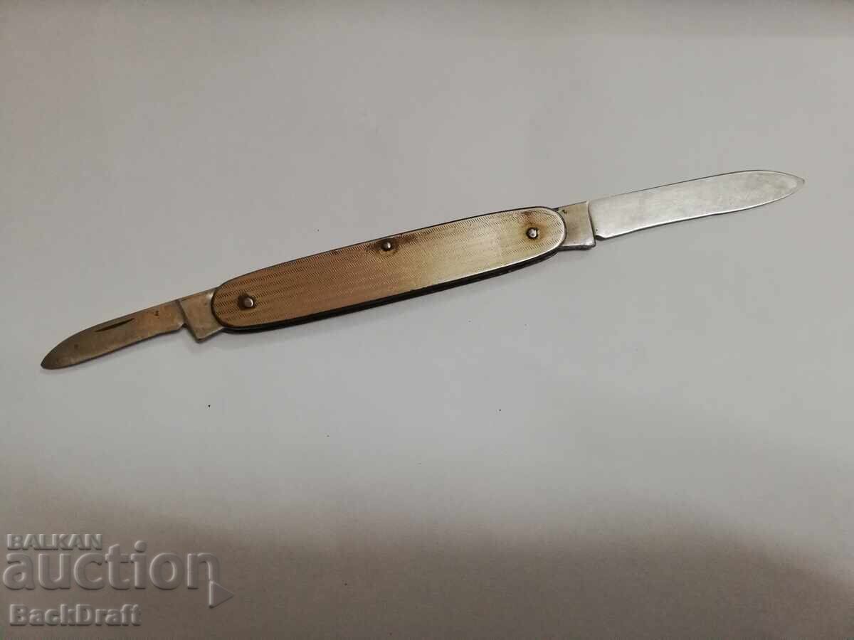 Παράδοση Παλιό σοσιαλιστικό πτυσσόμενο σουγιά, μαχαίρι ΚΟΟΠ "Γ.Δημητρόφ" Σίπκα