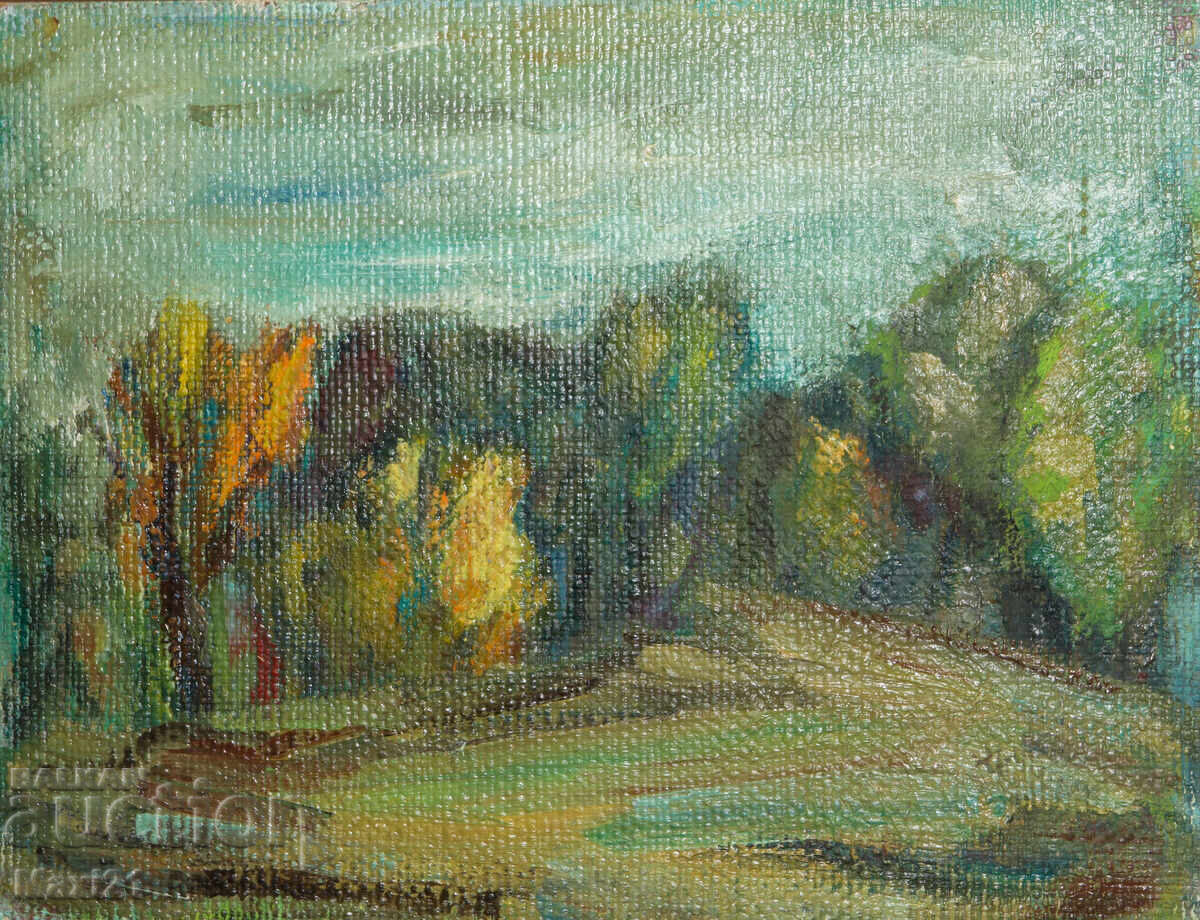 Ορεινό τοπίο ζωγραφική ελαιογραφία