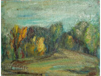 Ορεινό τοπίο ζωγραφική ελαιογραφία