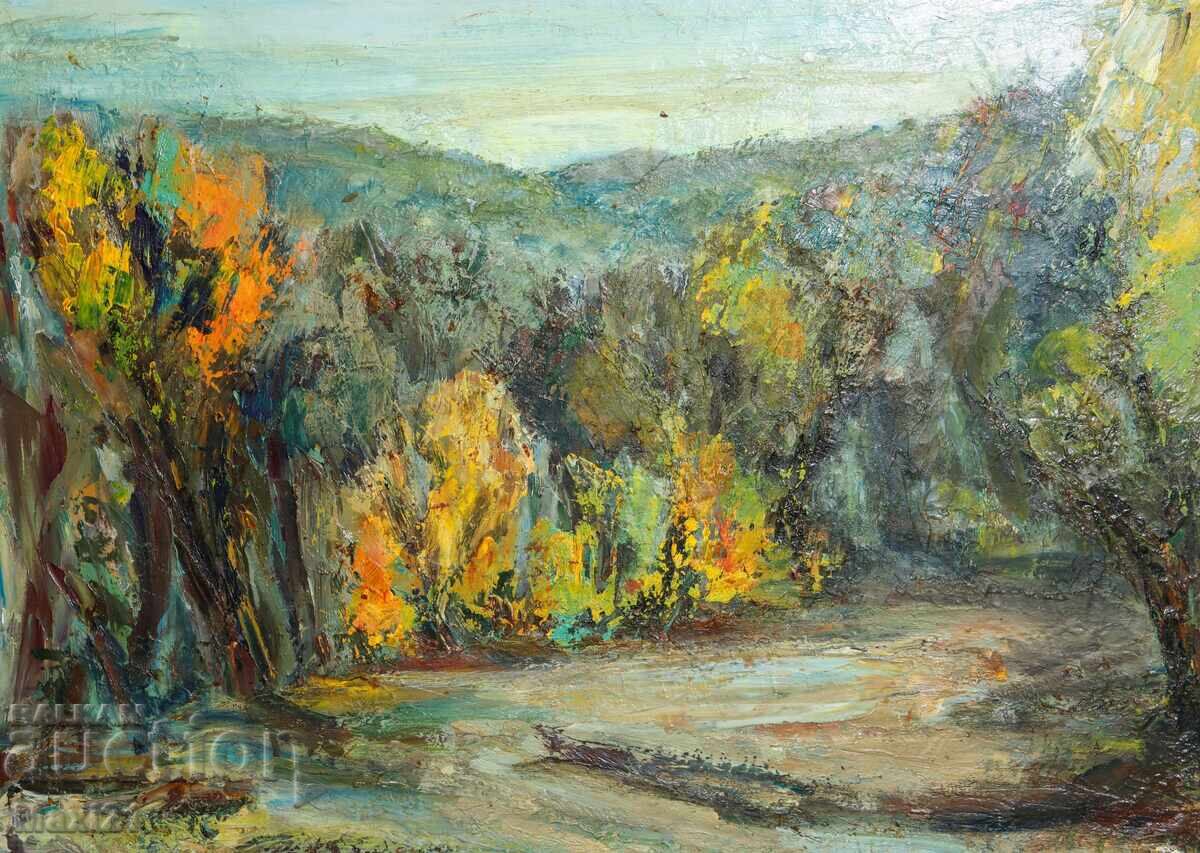 Ορεινό τοπίο ζωγραφική ελαιογραφία - 6