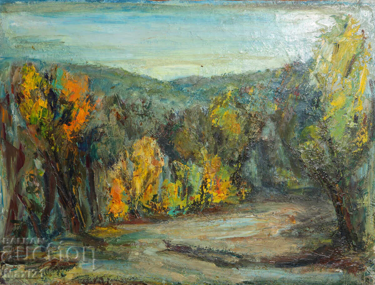 Ορεινό τοπίο ζωγραφική ελαιογραφία