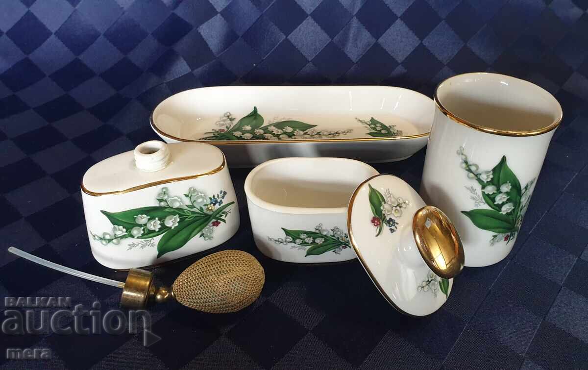 Livrarea Set cosmetic din porțelan Bavaria cu lăcrămioare Livrarea Set cosmetic din porțelan Bavaria cu lăcrămioare