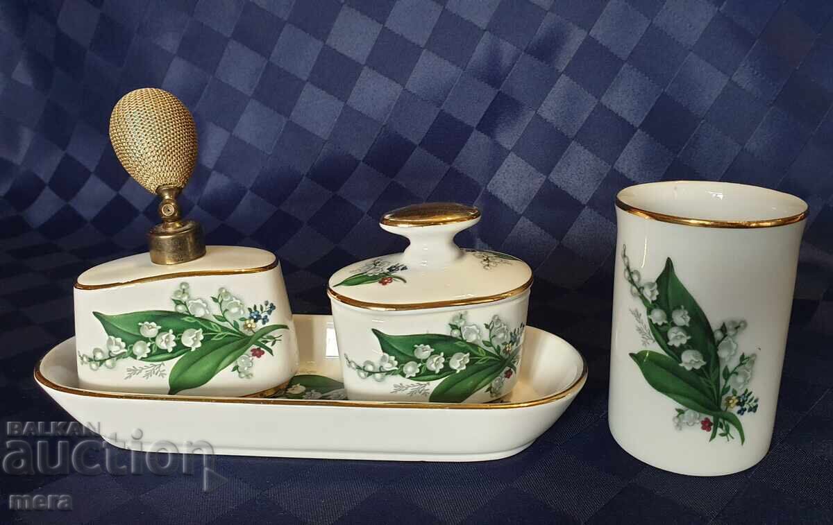 Set cosmetic din porțelan Bavaria cu lăcrămioare Set cosmetic din porțelan Bavaria cu lăcrămioare