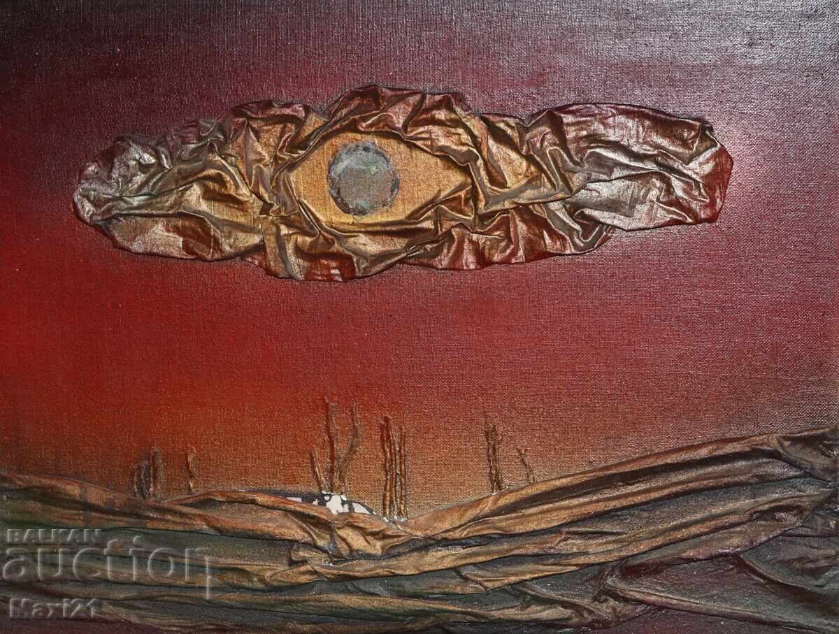 Pictură în ulei colaj "Peisaj" cu preț 300.00 BGN | € 153.39