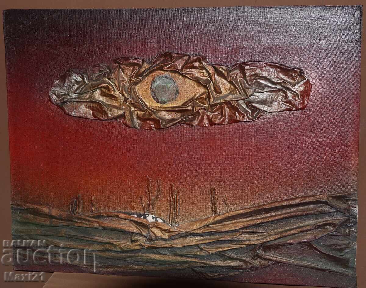 Licitație Pictură în ulei colaj "Peisaj"