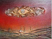 Маслена картина колаж "Пейзаж "