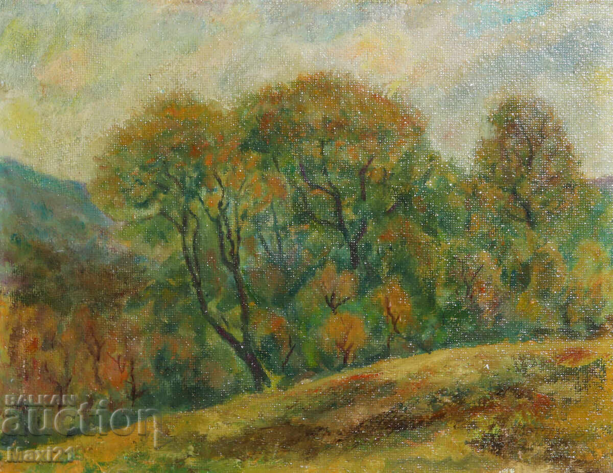 Auction  Oil painting, forest landscape