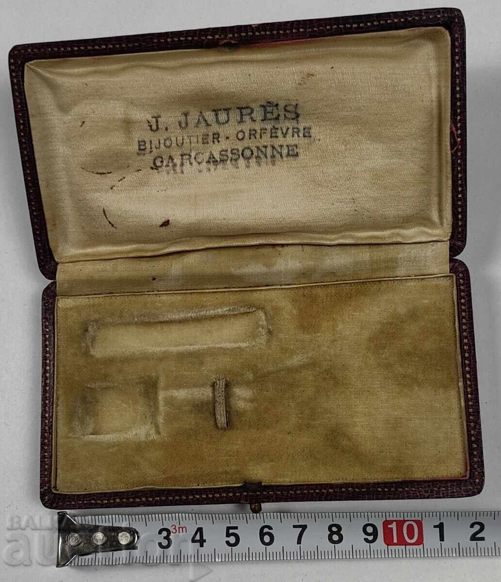 OLD JEWELRY BOX, MARKED - 6 OLD JEWELRY BOX, MARKED - 6