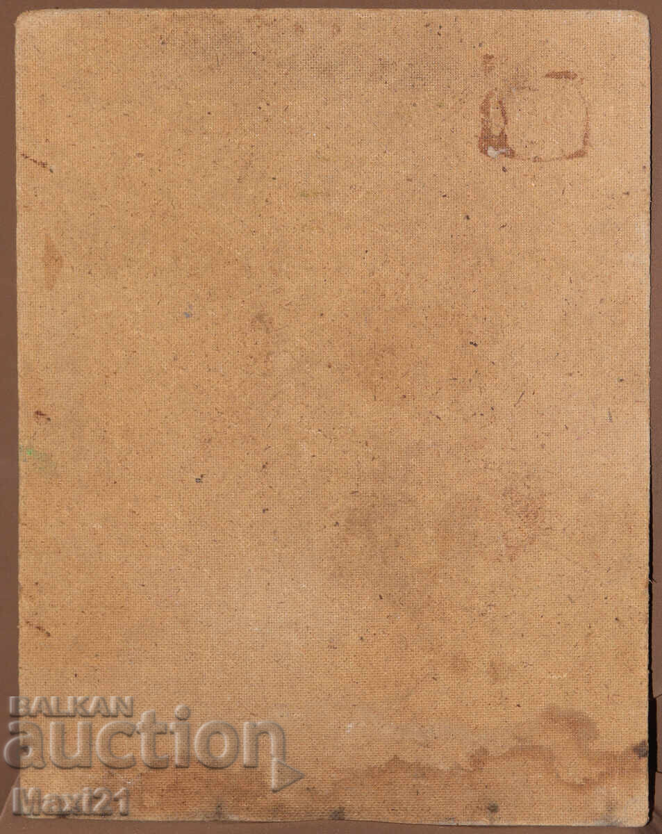 Έργο ζωγραφικής με λάδι νεκρή φύση Βίβλος και βάζο με λουλούδια - 6