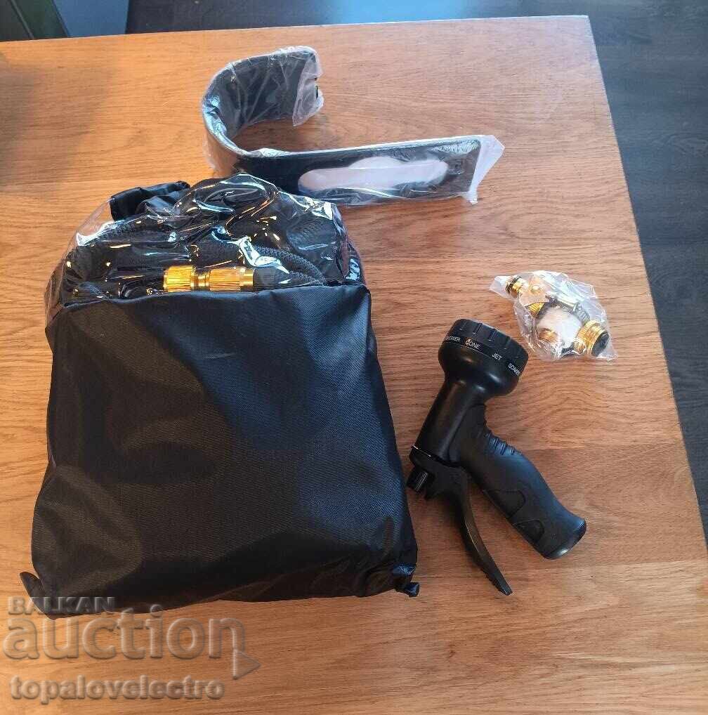 Παράδοση Επεκτεινόμενος εύκαμπτος σωλήνας κήπου 30 μ με εξαρτήματα και πιστόλι