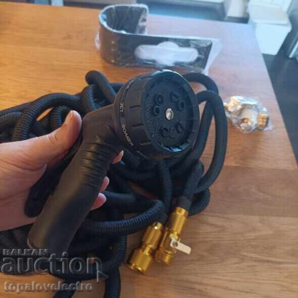 Επεκτεινόμενος εύκαμπτος σωλήνας κήπου 30 μ με εξαρτήματα και πιστόλι - 6