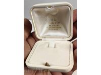 CUTIE DE PIELE MARCATĂ VECHE PENTRU BIJUTERII, INEL ?