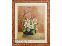 Oil painting still life, signed