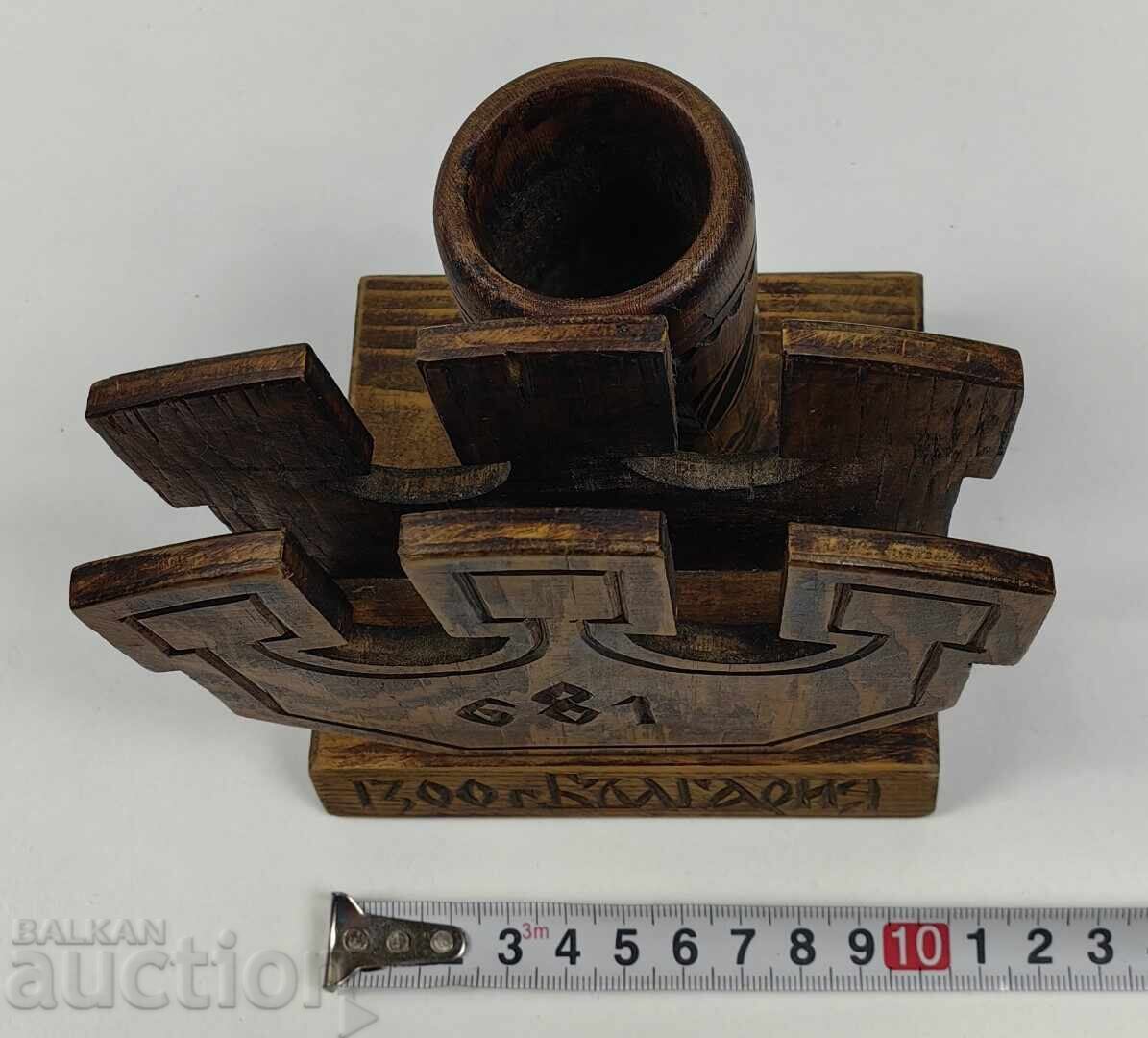 Доставка на СОЦ ДЪРВЕН САЛФЕТНИК 1300 ГОДИНИ БЪЛГАРИЯ 681 1981 НРБ