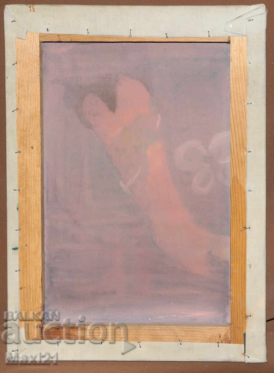 Oil painting still life vase with roses - 6