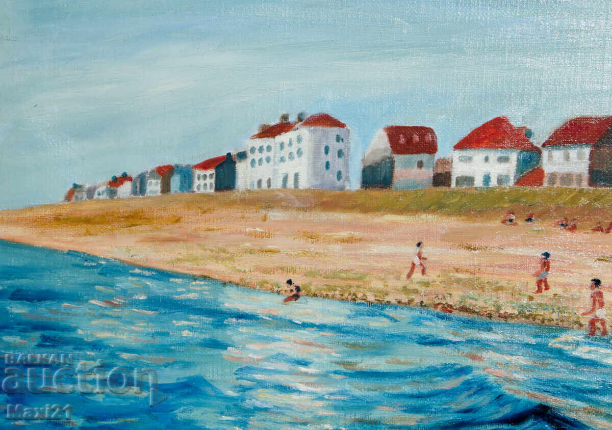 Delivery of Seascape painting oil paints