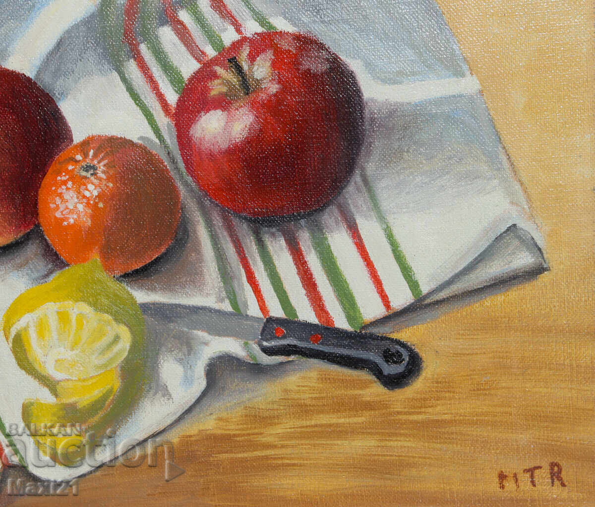 Νεκρή φύση με φρούτα, ελαιογραφία - 5 Νεκρή φύση με φρούτα, ελαιογραφία - 5