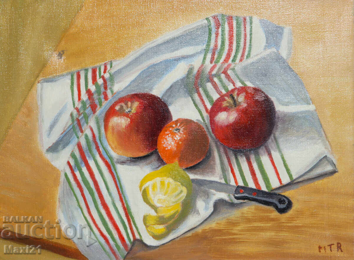 Νεκρή φύση με φρούτα, ελαιογραφία Νεκρή φύση με φρούτα, ελαιογραφία