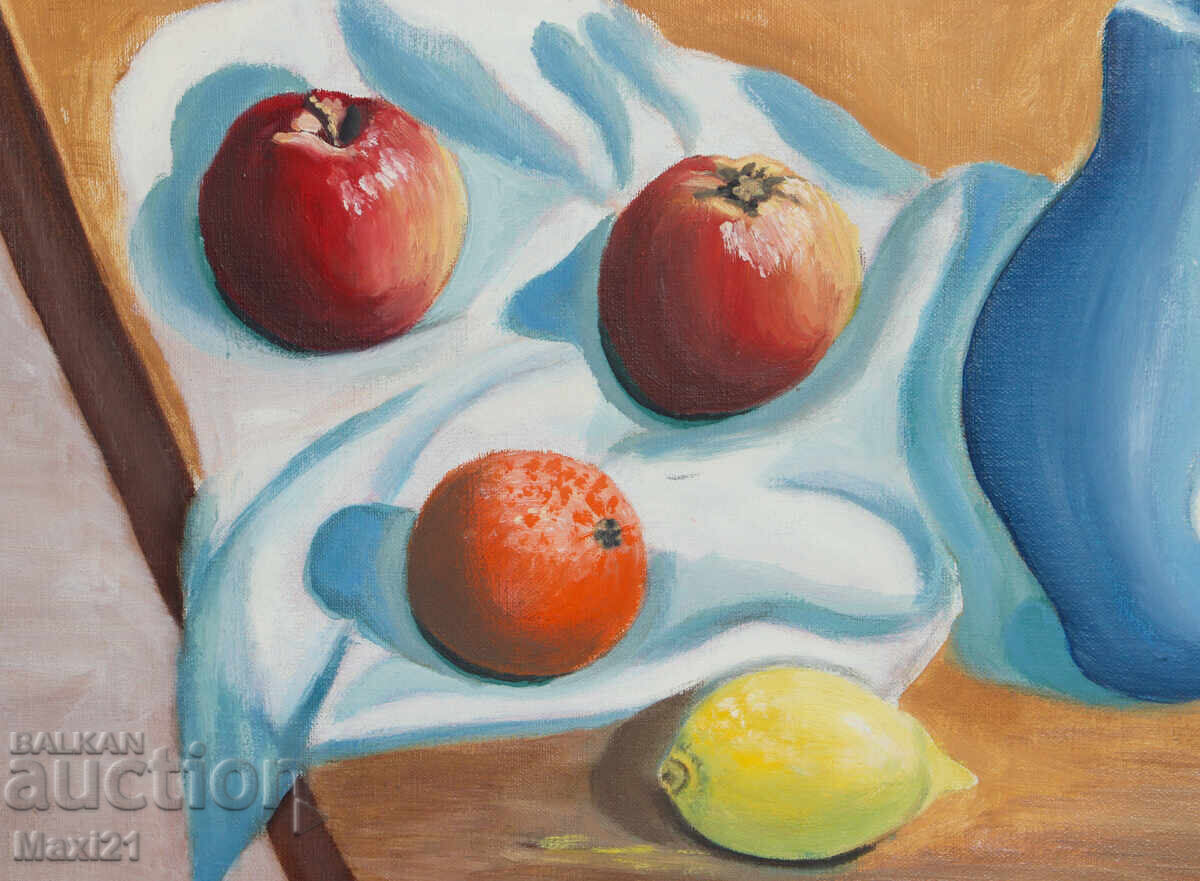 Still life fruit painting oil paints - 5