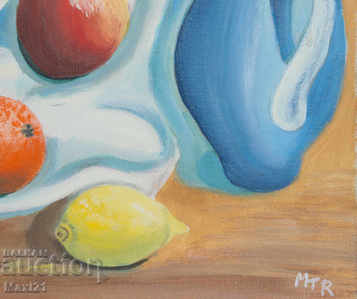Still life fruit painting oil paints - 6