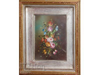 Красива картина натюрморт с цветя гваш