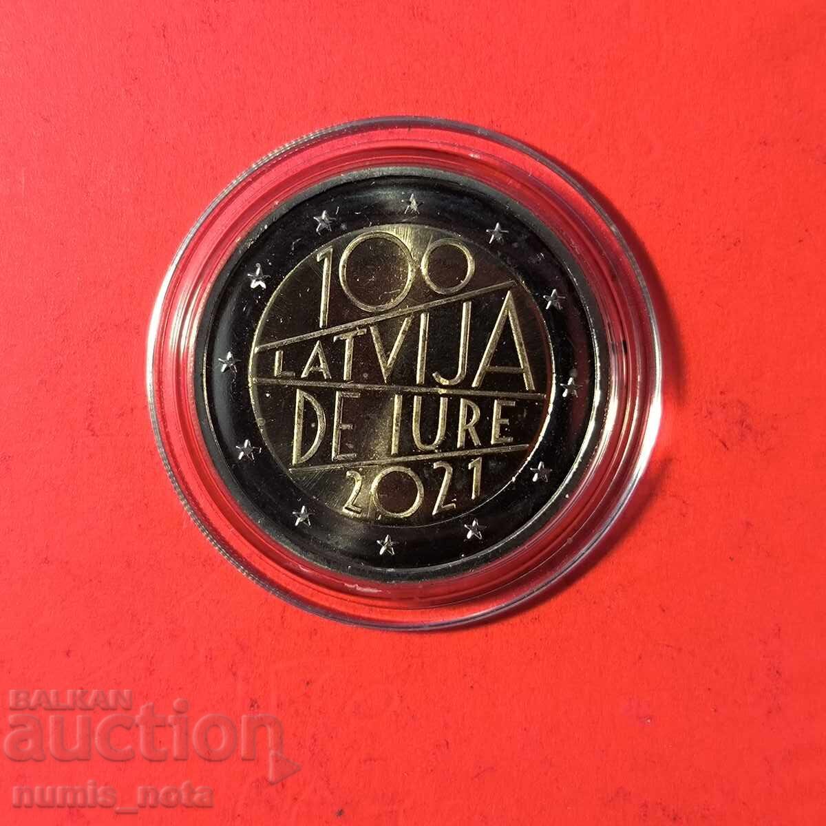 Λετονία 2 ευρώ 2021 100 γρ. αναγνώριση της Δημοκρατίας Λετονία 2 ευρώ 2021 100 γρ. αναγνώριση της Δημοκρατίας