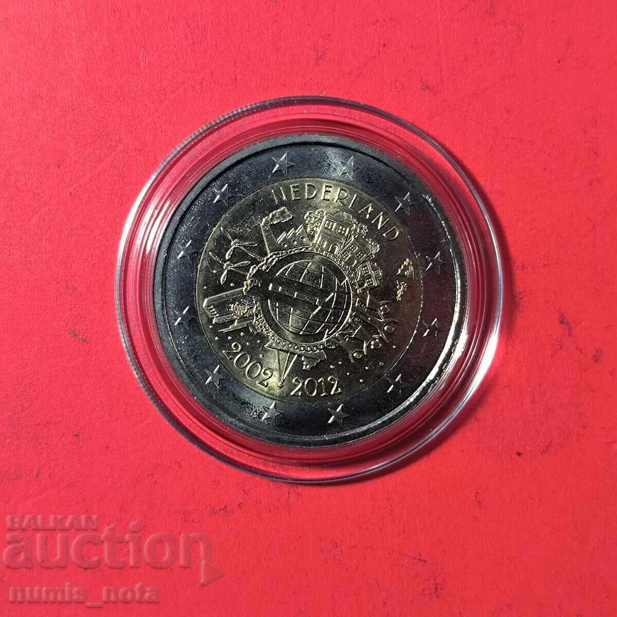 Olanda 2 euro 2012 10 ani de la introducerea euro