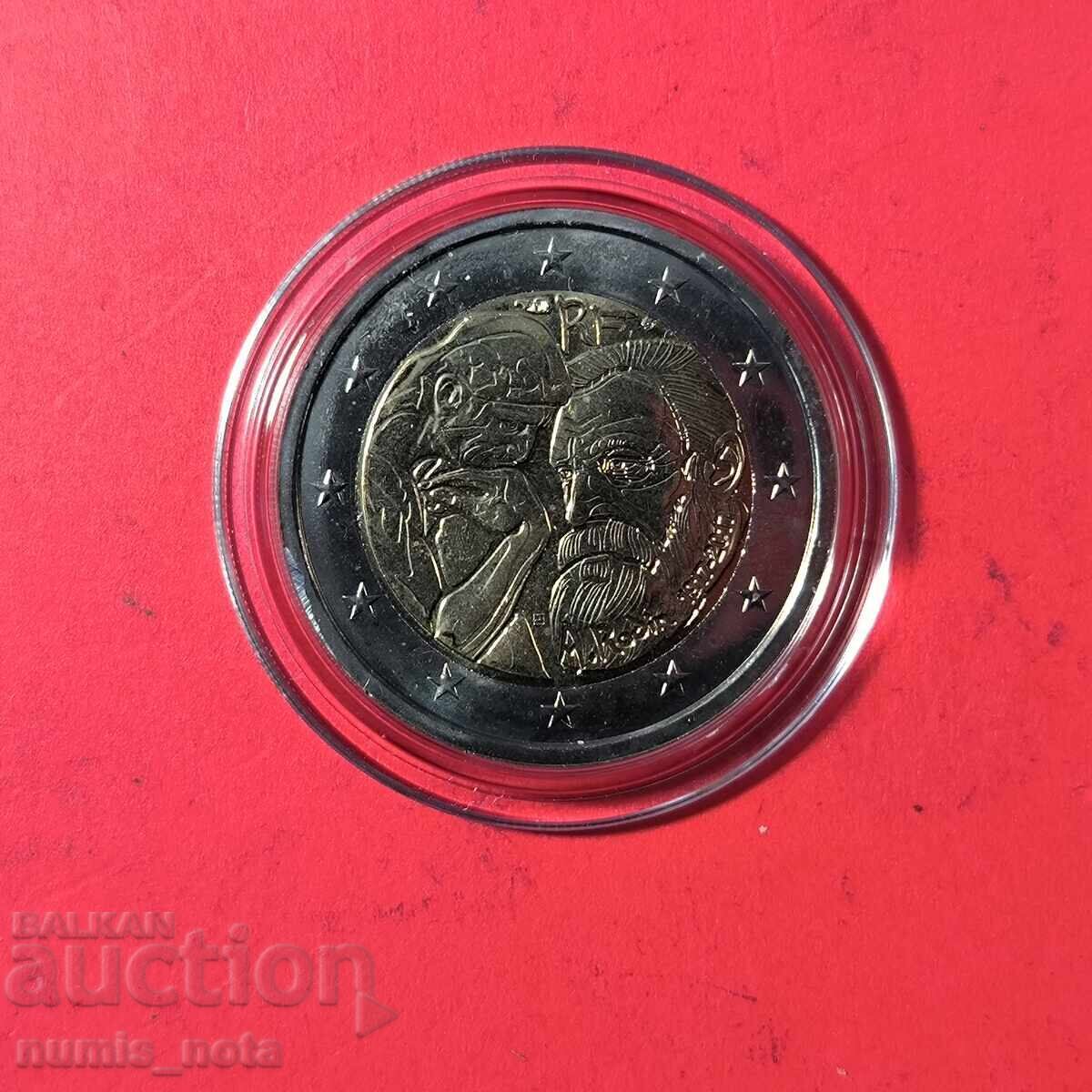 Franța 2 euro 2017 100 de ani de la moartea lui Auguste Rodin