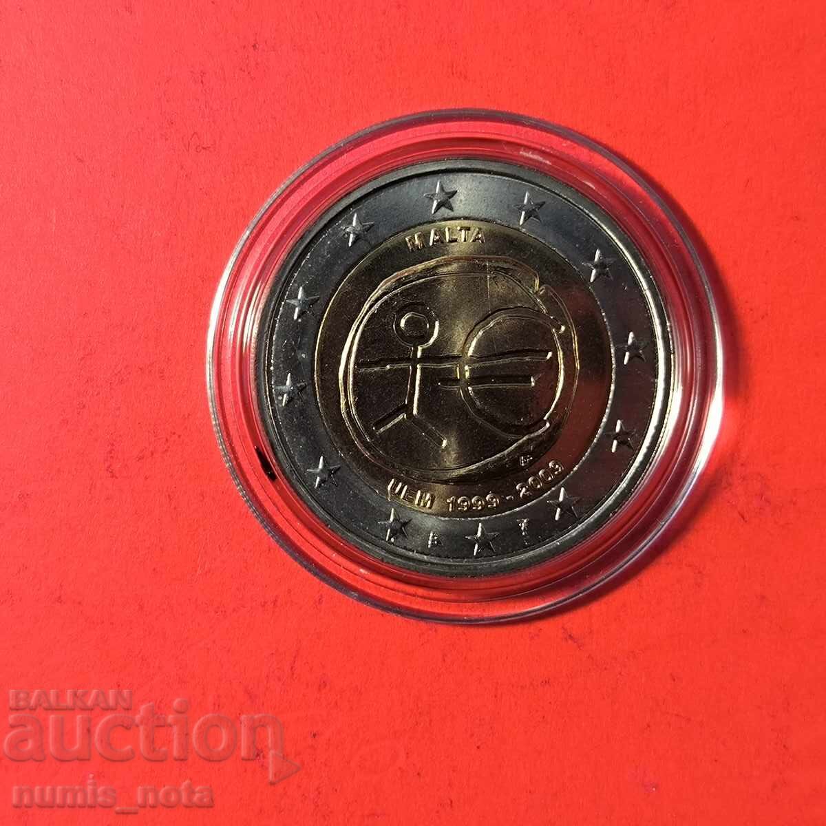 Malta 2 euro 2009 10 ani - politica monetară a UE