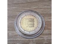 ESTONIA 2 euro 2025.Primul text tipărit în limba estonă UNC