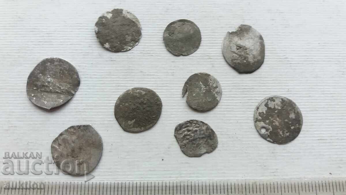 LOT OF 9 OTTOMAN SILVER AKÇES WITHOUT HOLE - 6