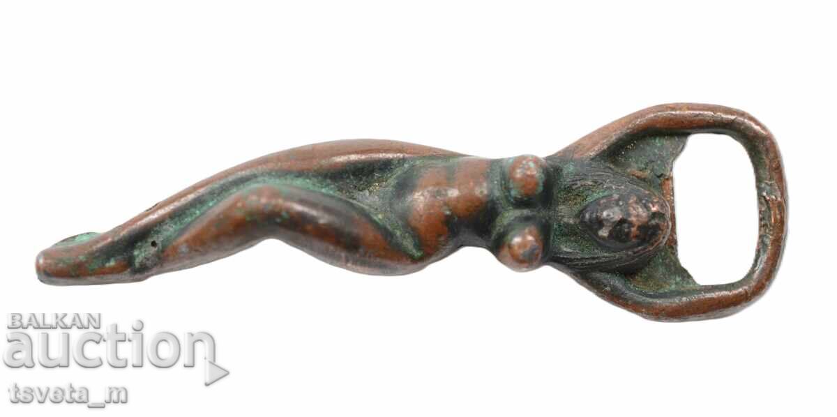 Bronze bottle opener nude woman erotica - 5