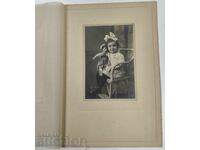 CHILD GIRL DOLL OLD CHILD PHOTO PHOTOGRAPH CARD