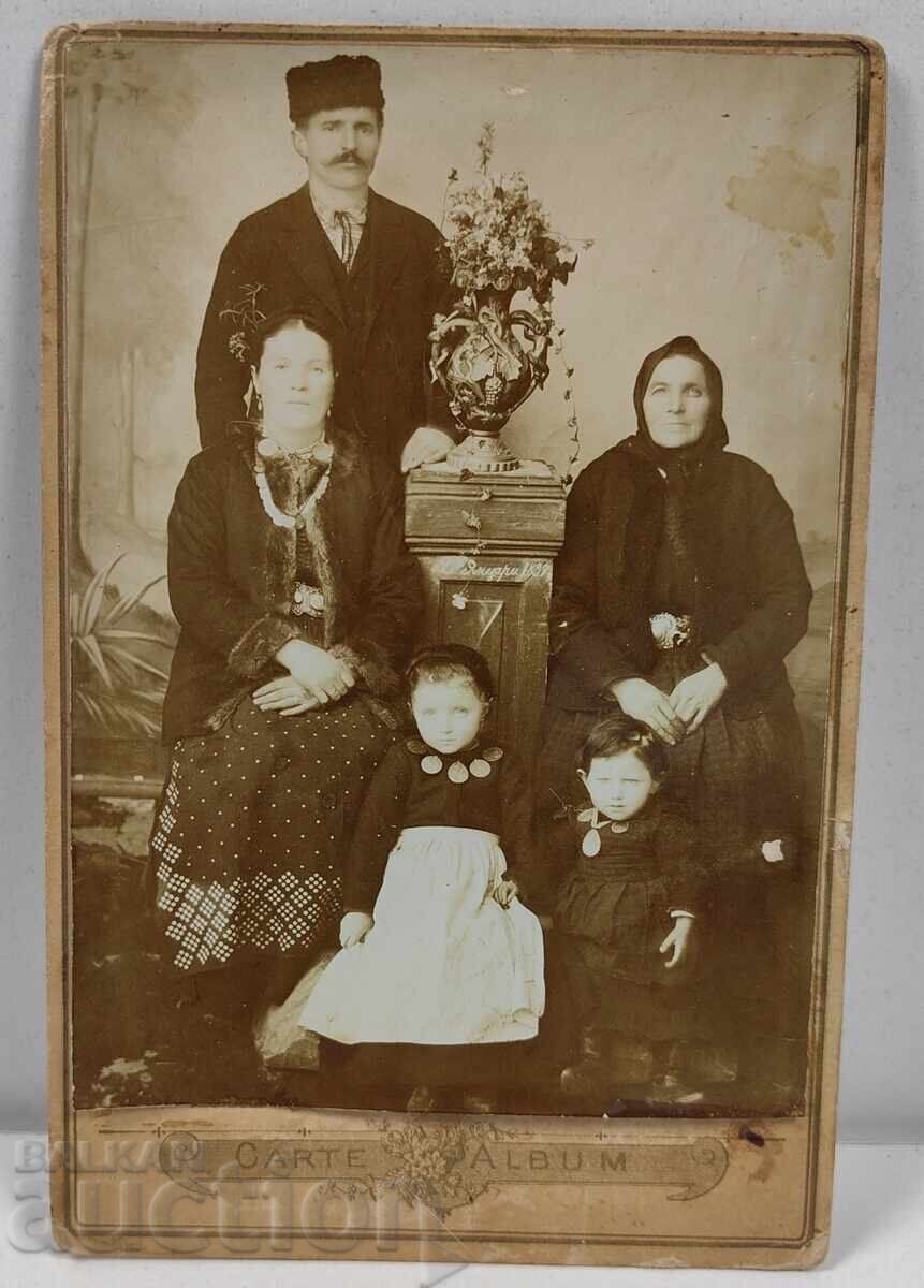 КРАЯТ НА 19-ТИ ВЕК СТАРА СЕМЕЙНА СНИМКА ФОТОГРАФИЯ КАРТОН - 5
