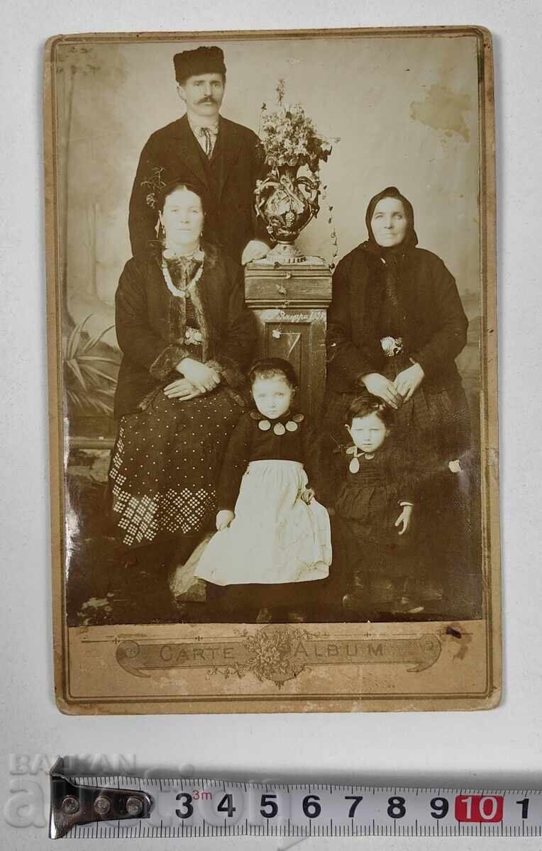 КРАЯТ НА 19-ТИ ВЕК СТАРА СЕМЕЙНА СНИМКА ФОТОГРАФИЯ КАРТОН - 7