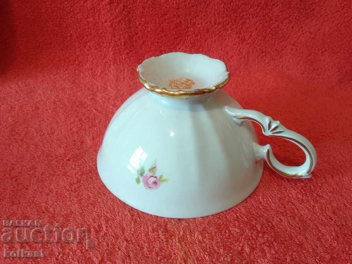 Star triple set UNGER&SCHILDE - cup, 2 plates Germany gold plating - 6