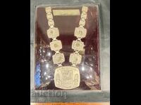 1980 Cetățean de Onoare Stara Zagora Colier Medalie Ordin Semn