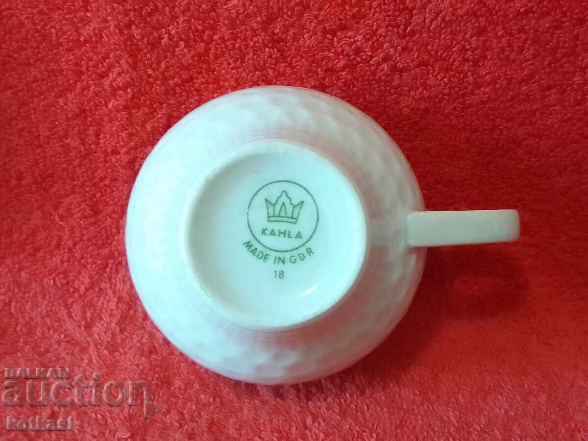 Set triplu vechi, 2 farfurii, aurit Germania RDG GDR KAHLA - 5