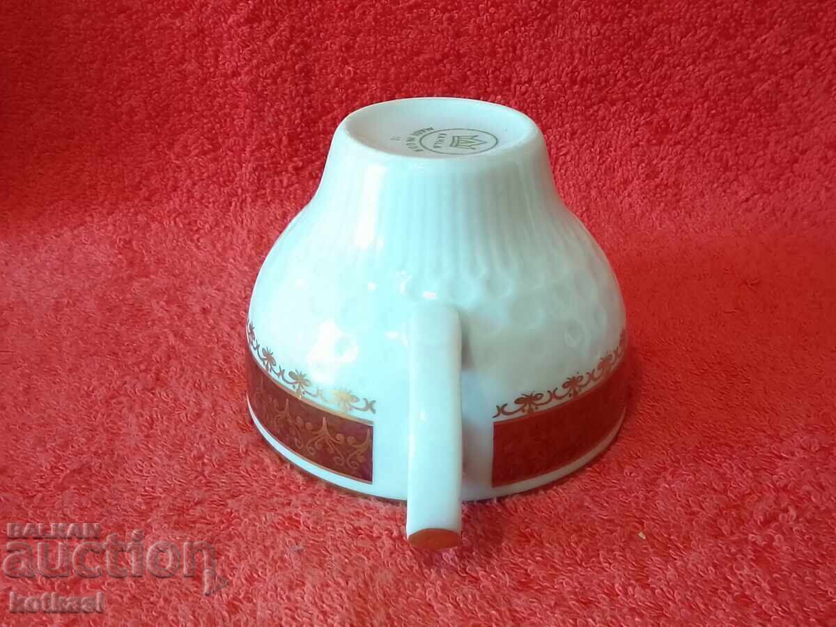 Set triplu vechi, 2 farfurii, aurit Germania RDG GDR KAHLA - 6