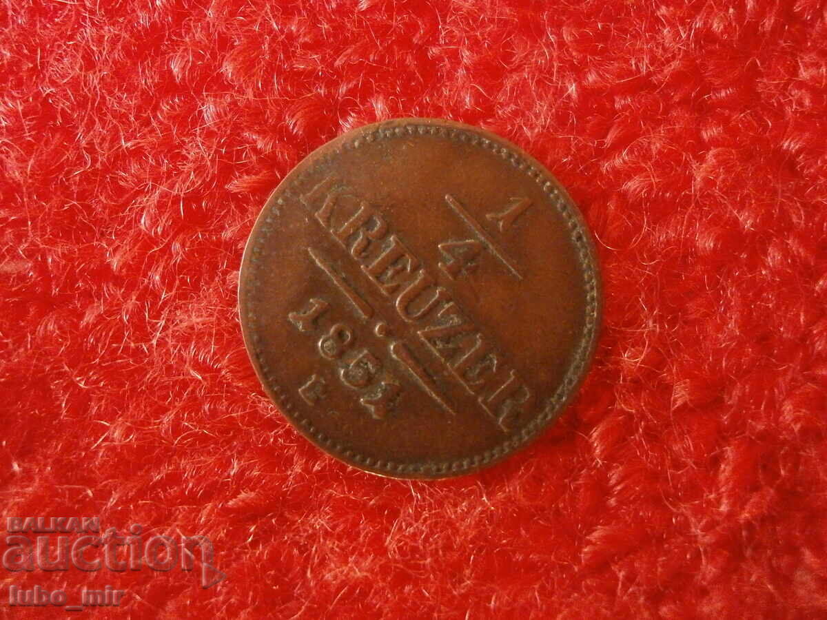 Auction  Austria 1/4 KREUZER 1851