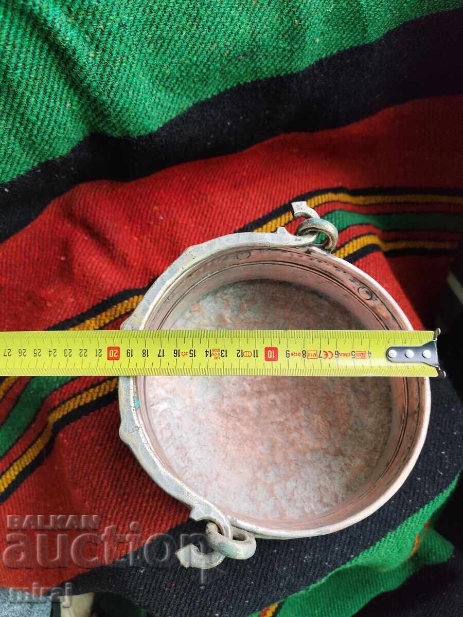 Доставка на СТАРО РЪЧНО КОВАНО МЕДНО КОТЛЕ, МЕНЧЕ