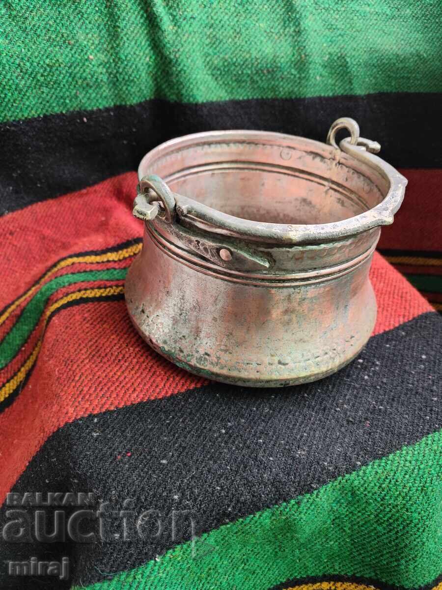 СТАРО РЪЧНО КОВАНО МЕДНО КОТЛЕ, МЕНЧЕ