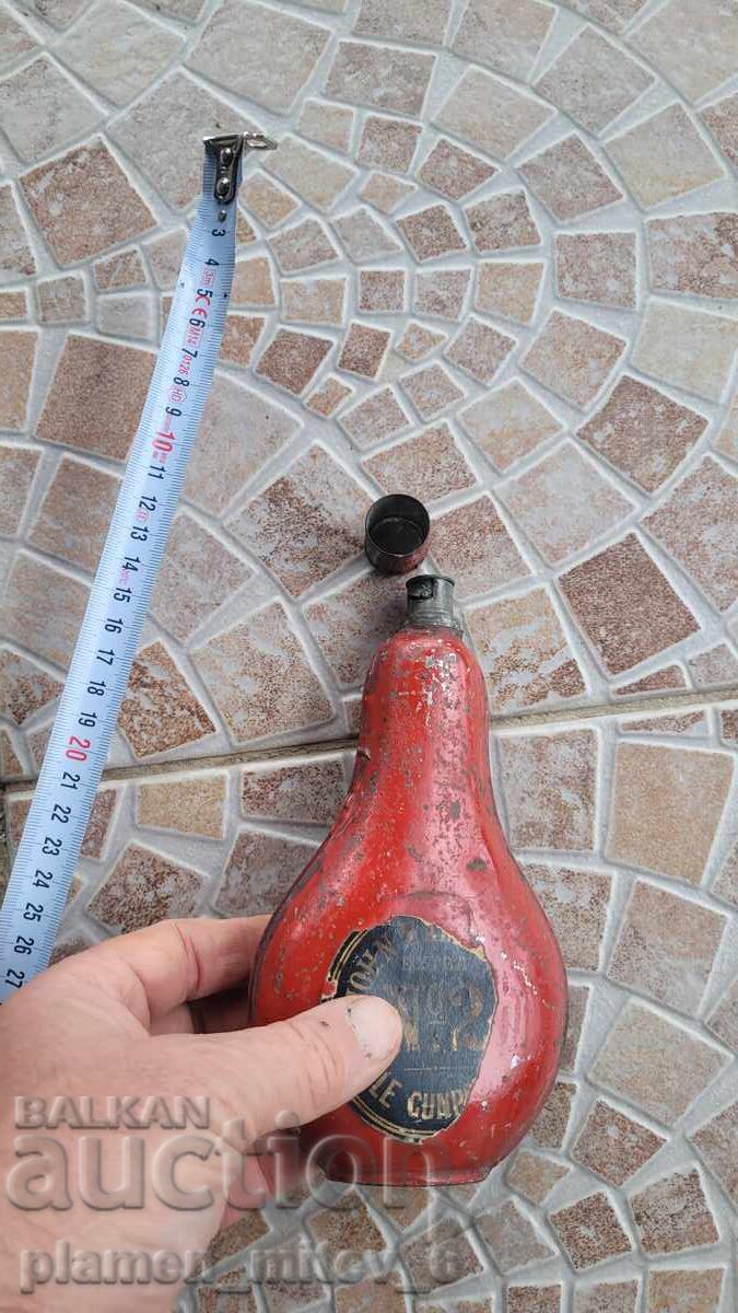 Auction Powder Flask. Old British Powder Flask Auction Powder Flask. Old British Powder Flask