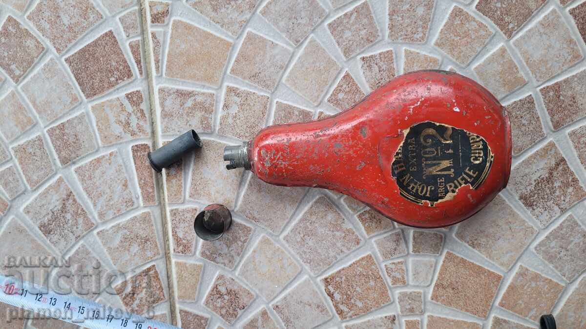 Powder Flask. Old British Powder Flask - 5 Powder Flask. Old British Powder Flask - 5