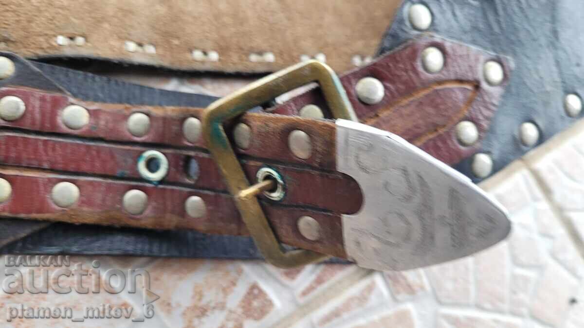 Centură cowboy pentru pistol împreună cu toc - 5 Centură cowboy pentru pistol împreună cu toc - 5