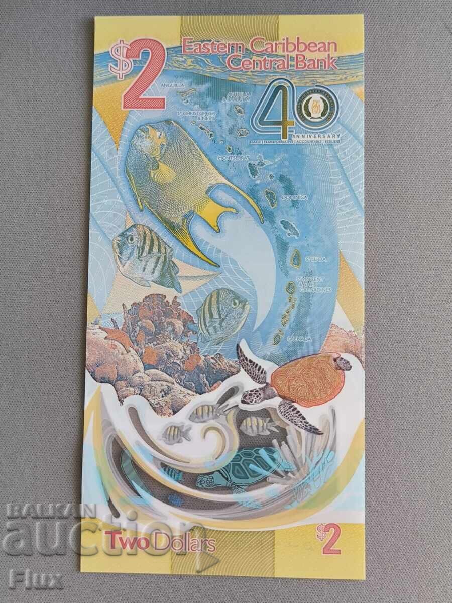Auction  Banknote - Eastern Caribbean - 2 Dollars (Jubilee) UNC | 2023