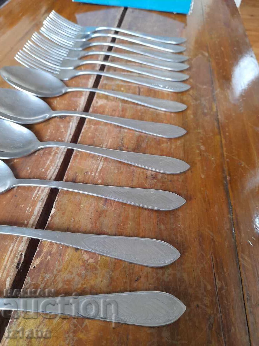 Auction  Starter set of Russian forks and spoons