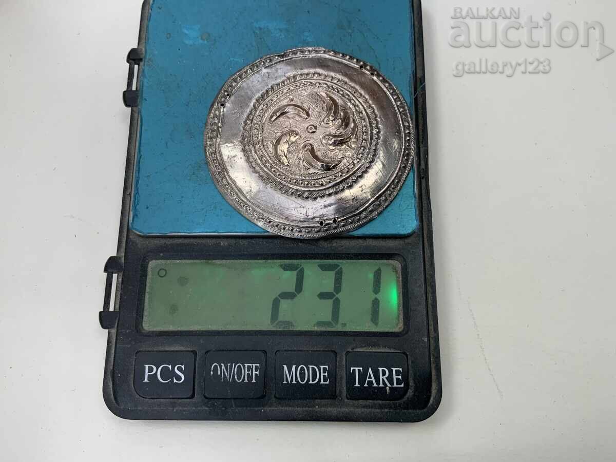 Interesting Revival-era head covering, silver, stamped, forged - 6 Interesting Revival-era head covering, silver, stamped, forged - 6